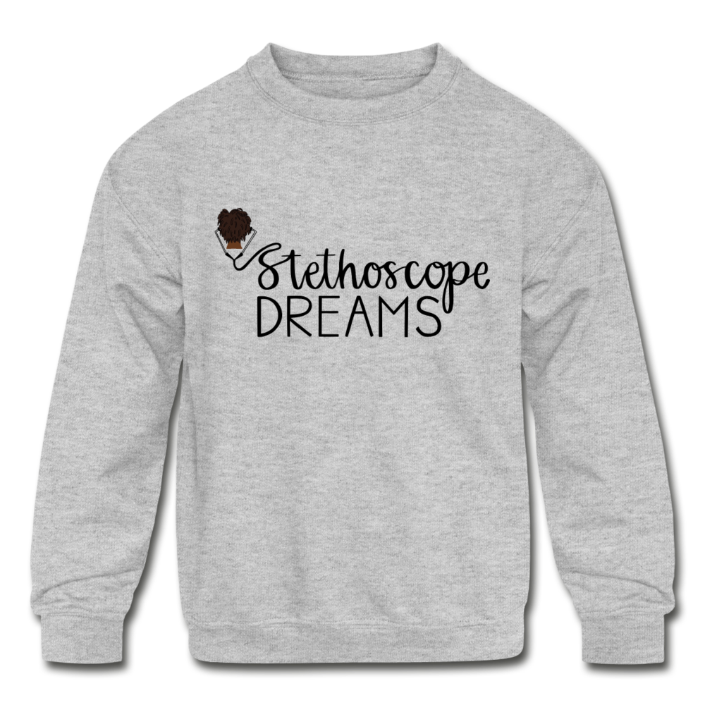 Boys Stethoscope Dreams Kids' Crewneck Sweatshirt - heather gray