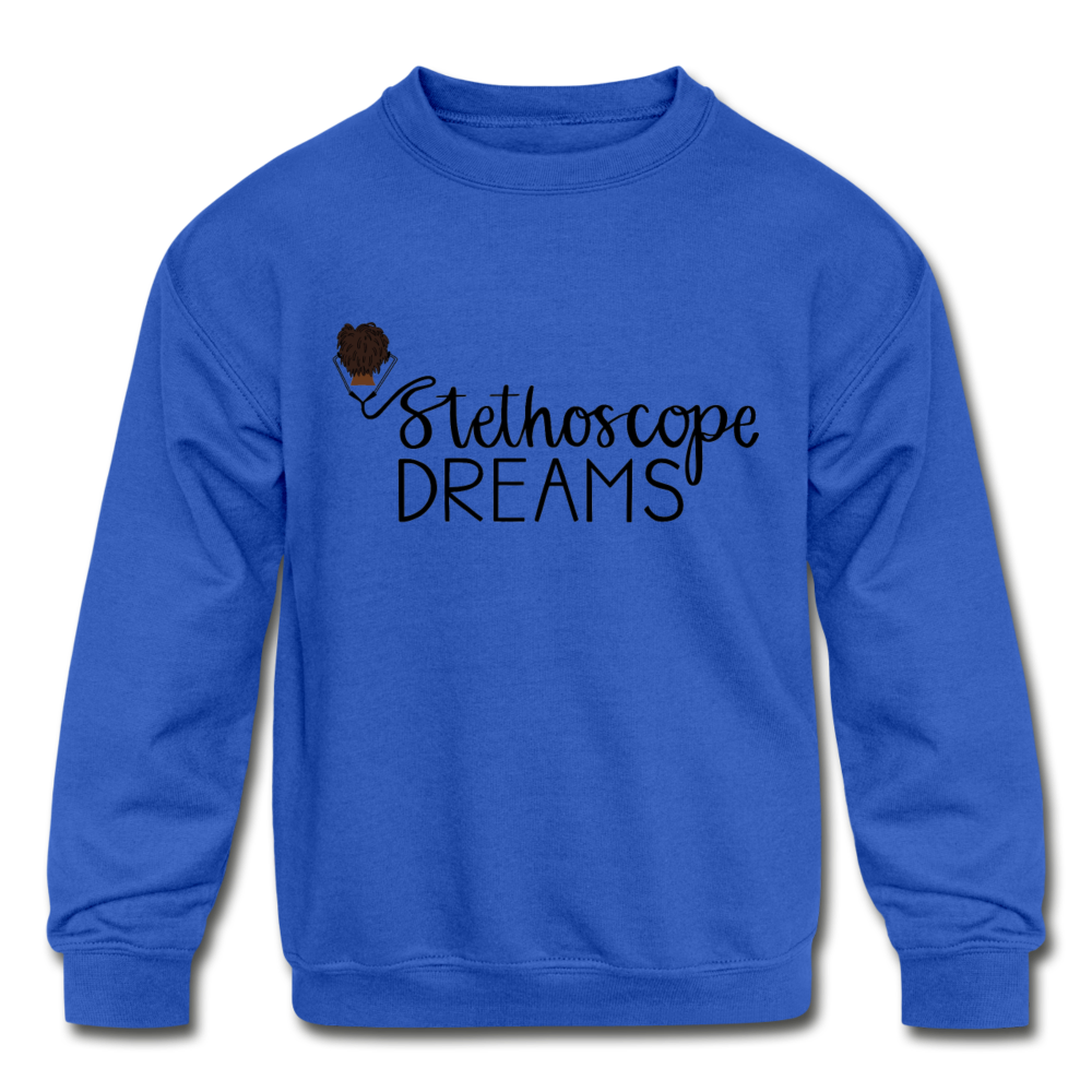 Boys Stethoscope Dreams Kids' Crewneck Sweatshirt - royal blue