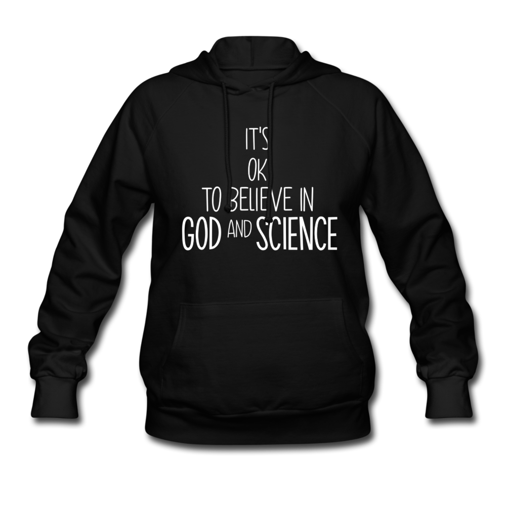 God and Science Dark Women's Hoodie - black