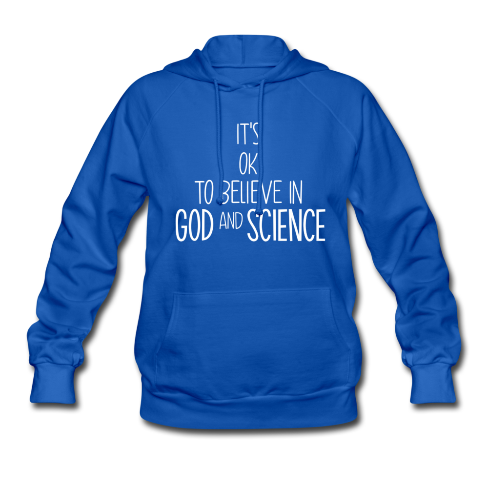 God and Science Dark Women's Hoodie - royal blue