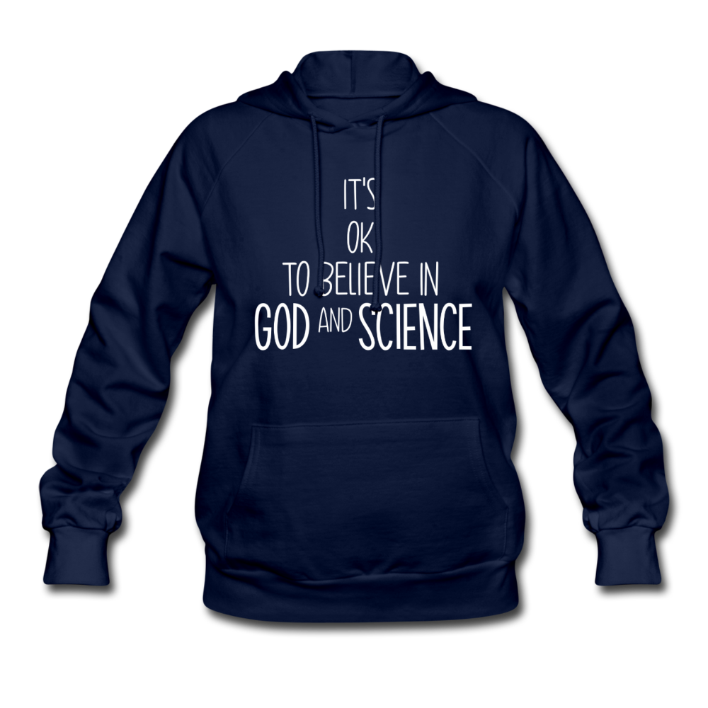 God and Science Dark Women's Hoodie - navy