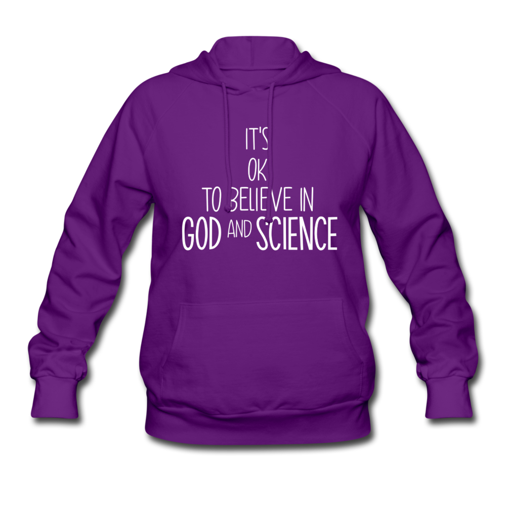 God and Science Dark Women's Hoodie - purple