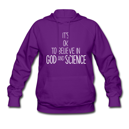 God and Science Dark Women's Hoodie - purple