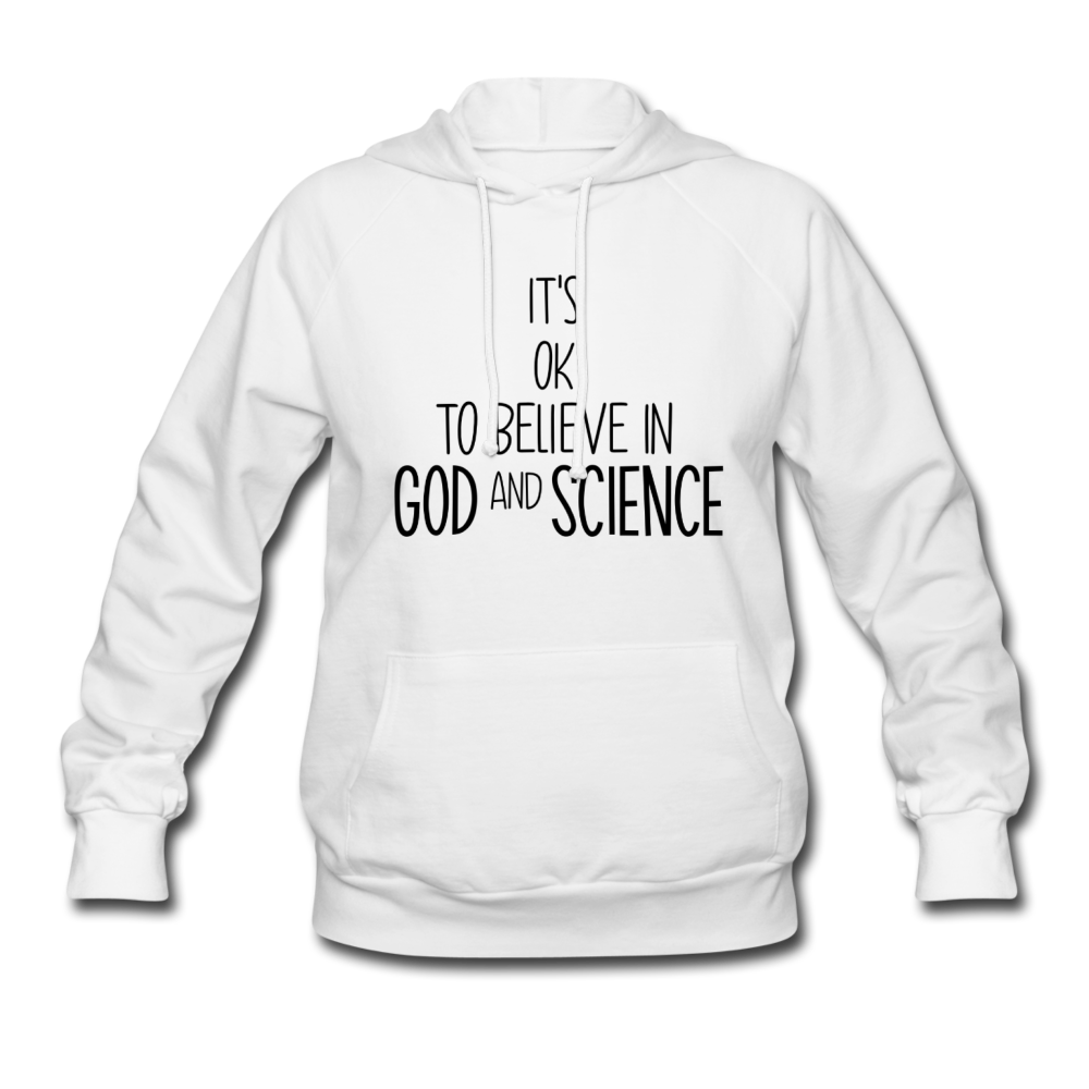 God and Science Women's Hoodie - white