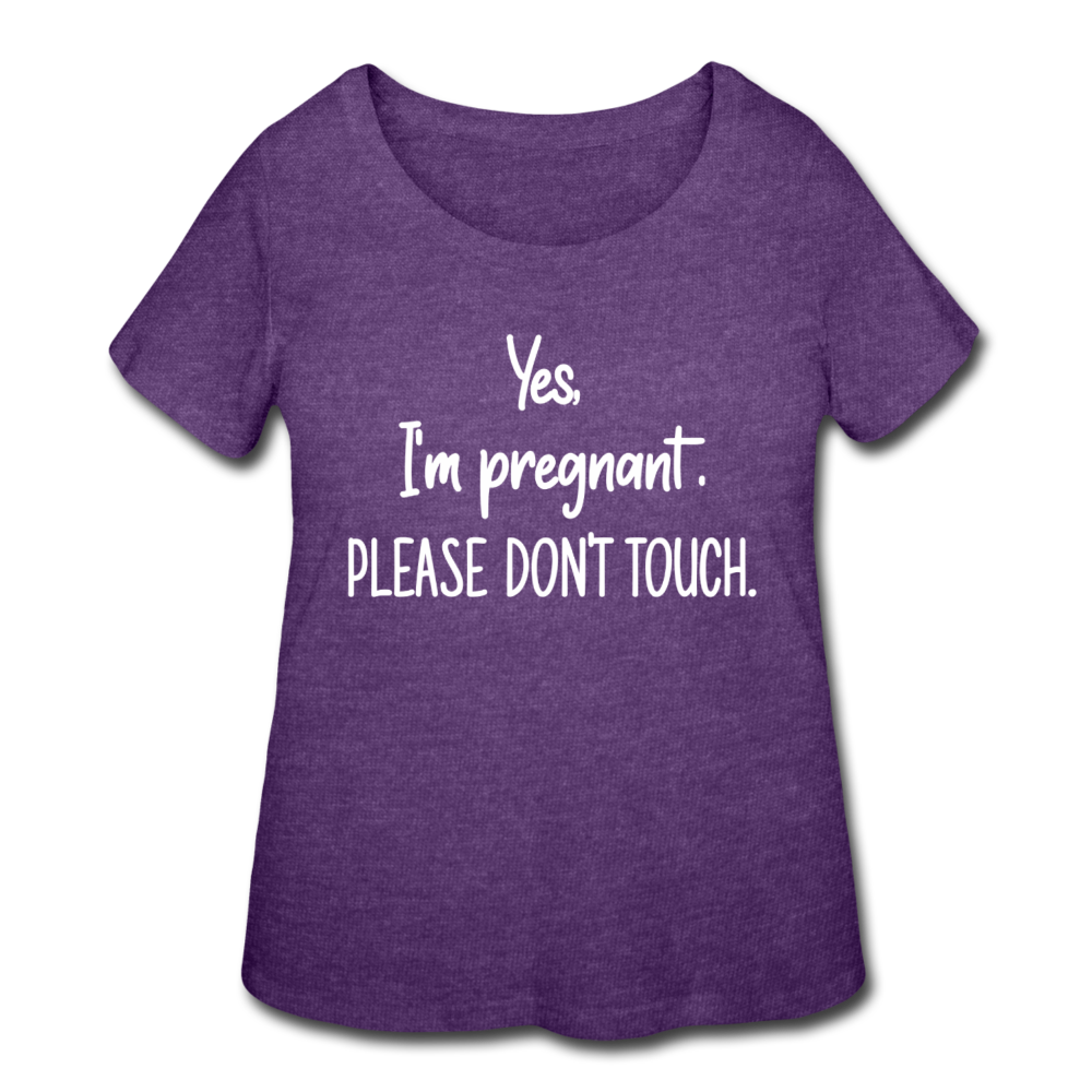 Yes I'm Pregnant Women’s Curvy T-Shirt - heather purple