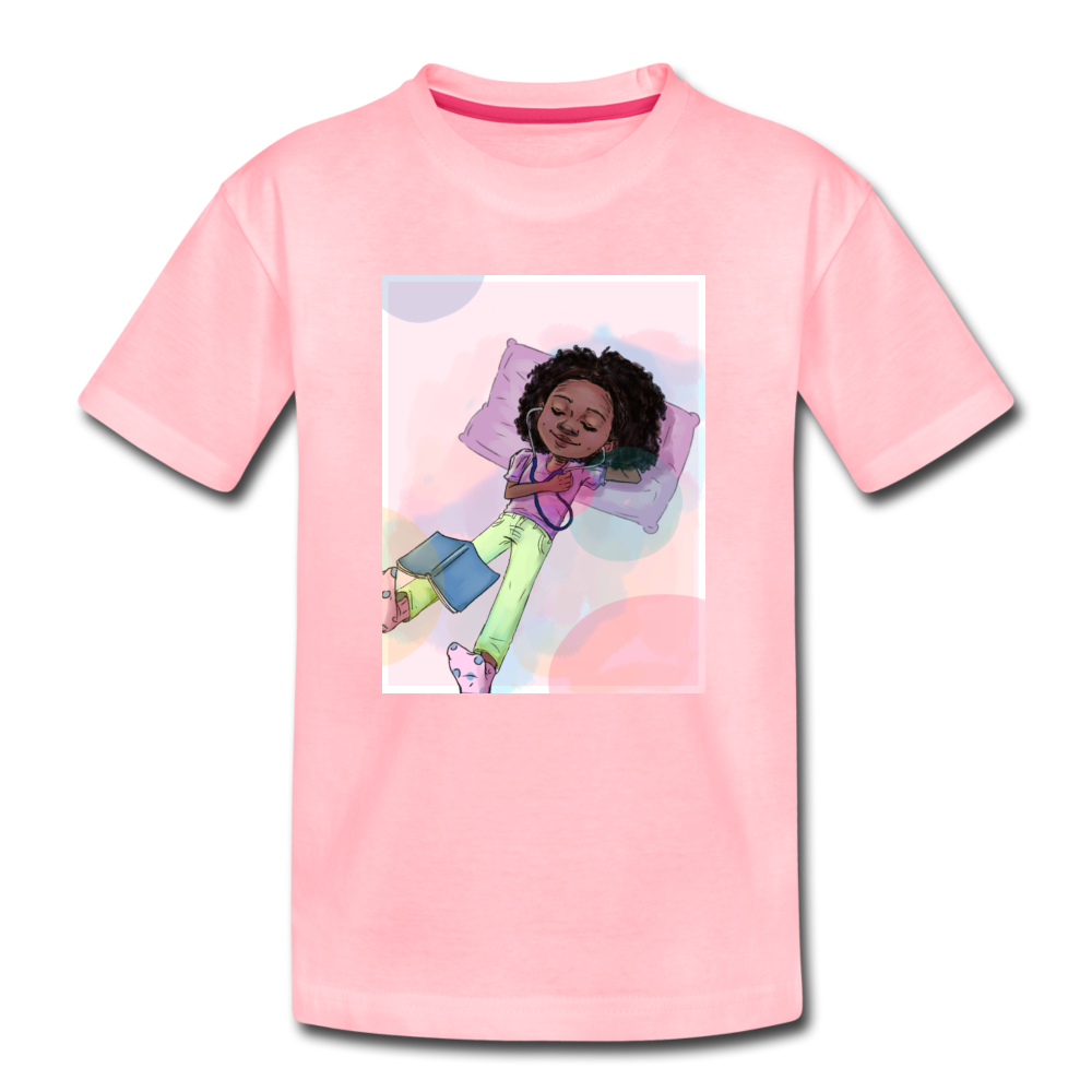 Stethoscope Dreams Graphic 2 Kids' Premium T-Shirt - pink
