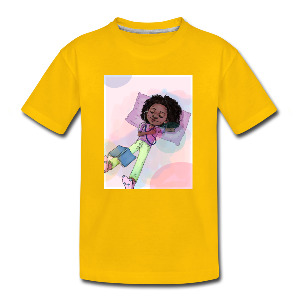 Stethoscope Dreams Graphic 2 Kids' Premium T-Shirt - sun yellow