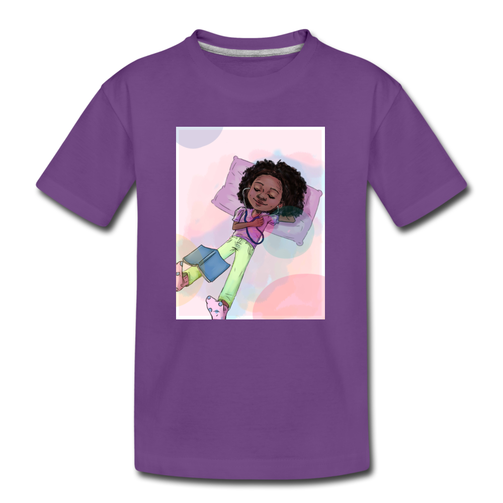 Stethoscope Dreams Graphic 2 Kids' Premium T-Shirt - purple