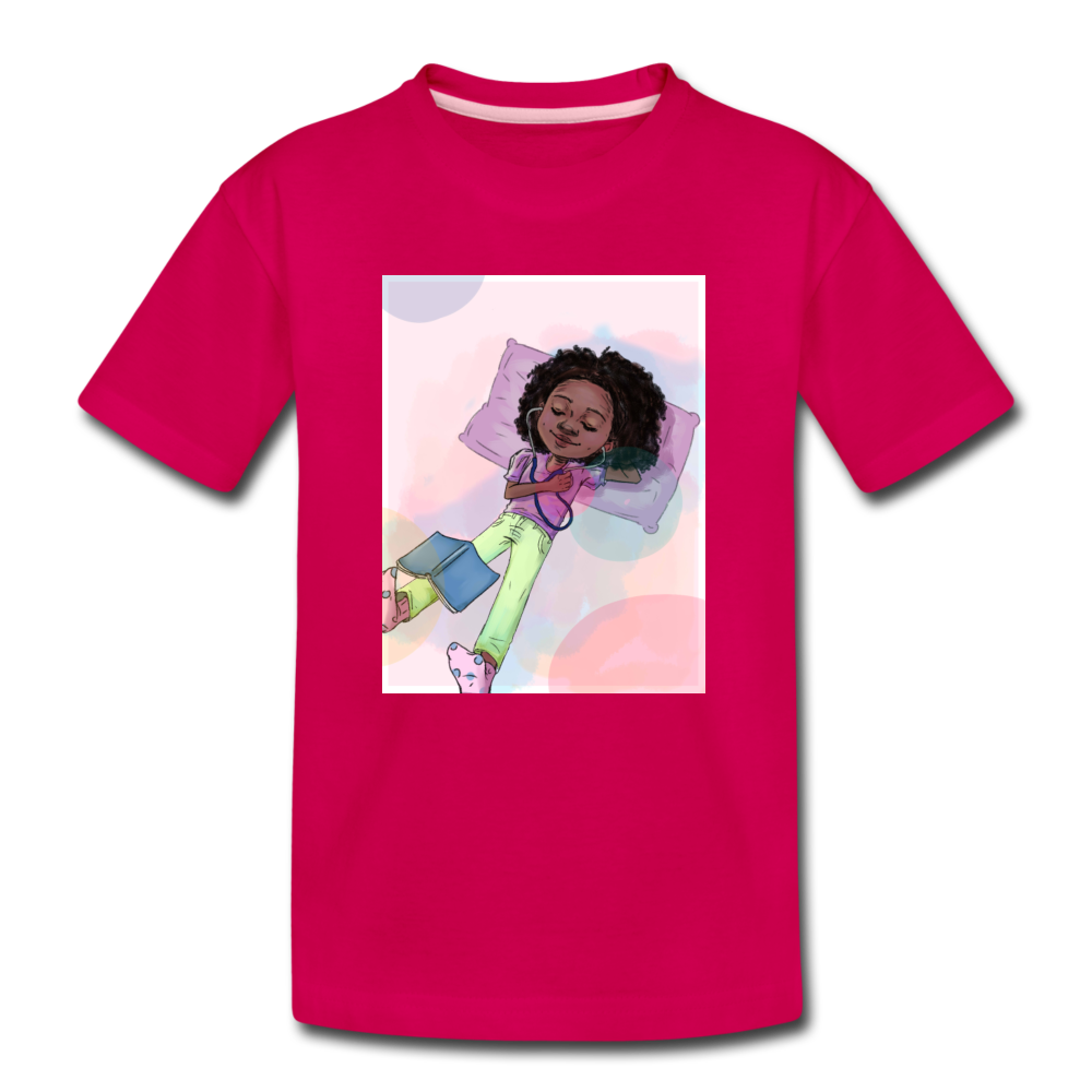 Stethoscope Dreams Graphic 2 Kids' Premium T-Shirt - dark pink
