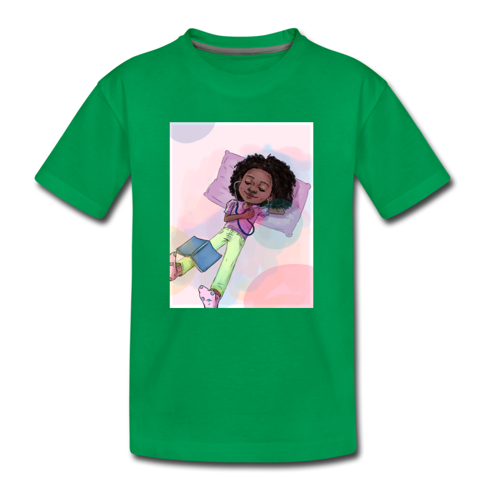 Stethoscope Dreams Graphic 2 Kids' Premium T-Shirt - kelly green