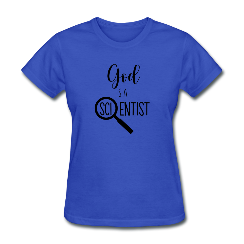 God is A Scientist Women's T-Shirt - royal blue
