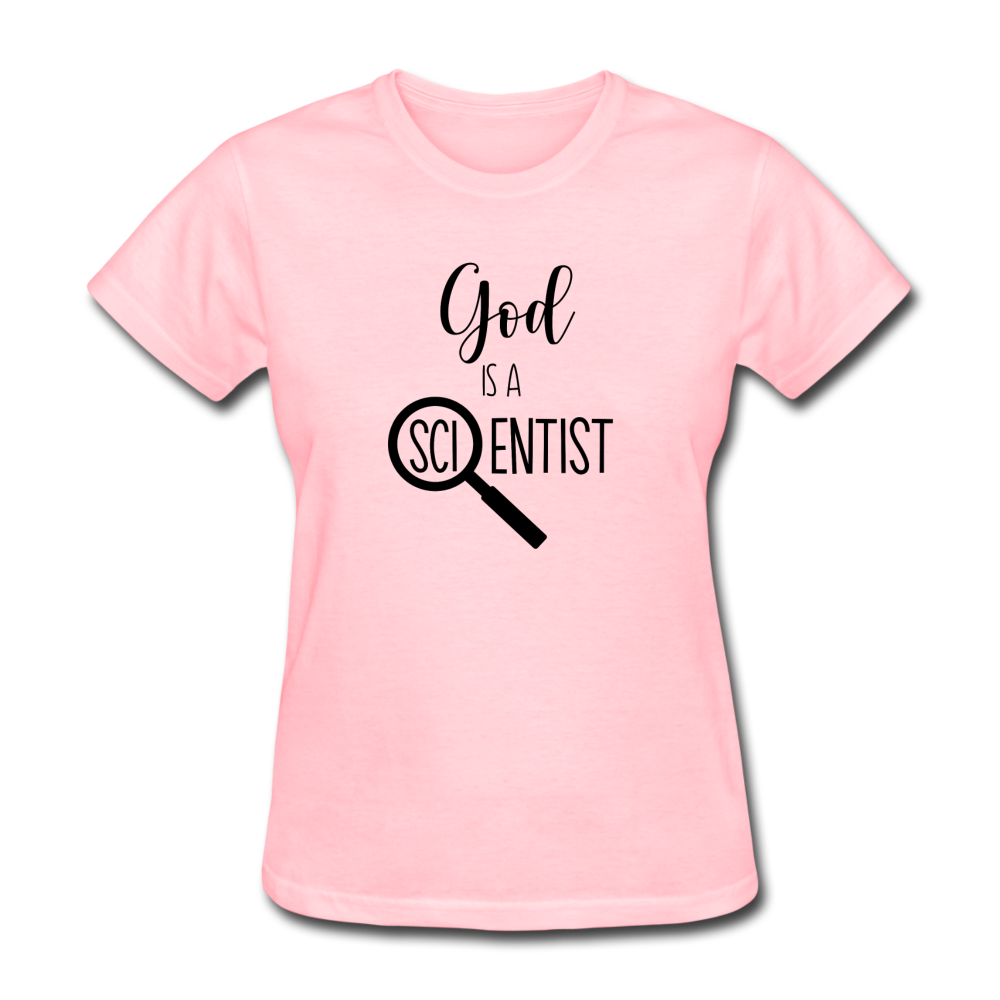 God is A Scientist Women's T-Shirt - pink