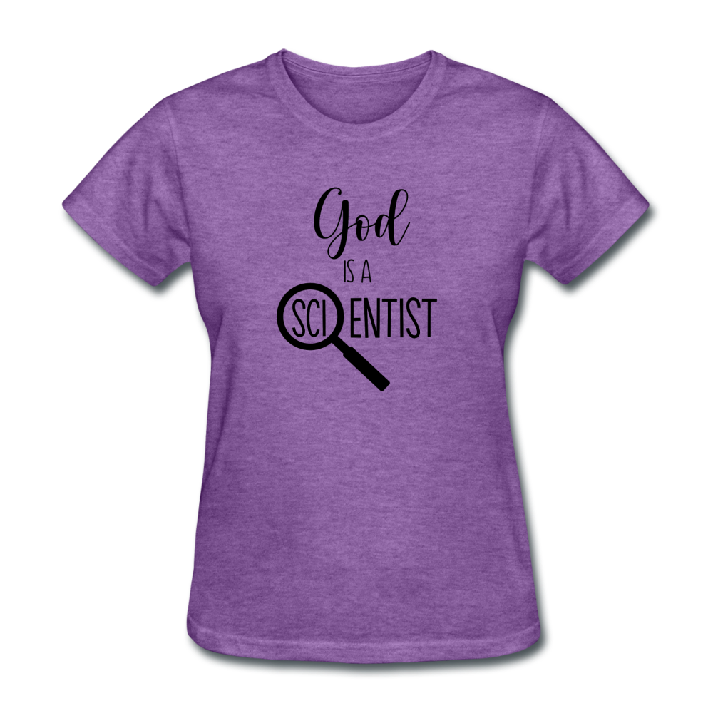 God is A Scientist Women's T-Shirt - purple heather