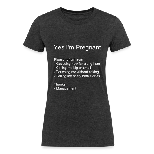 Yes I'm Pregnant - heather black