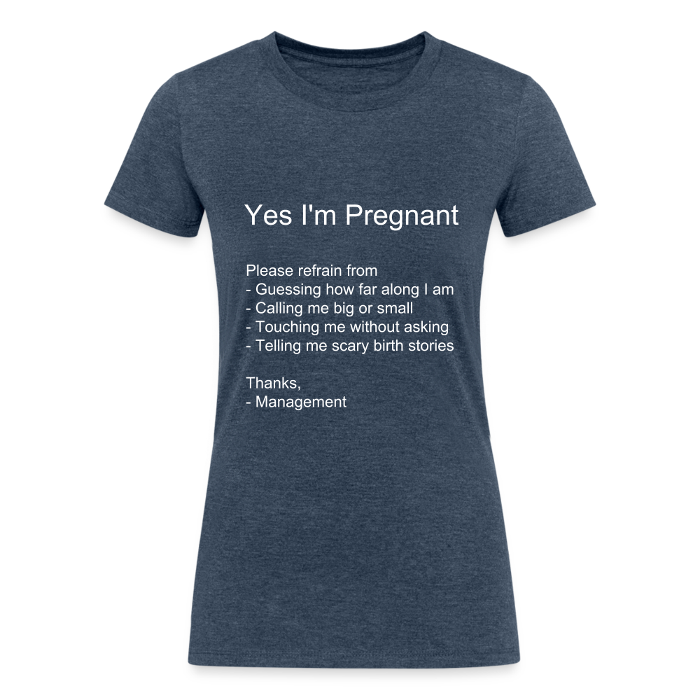 Yes I'm Pregnant - heather navy